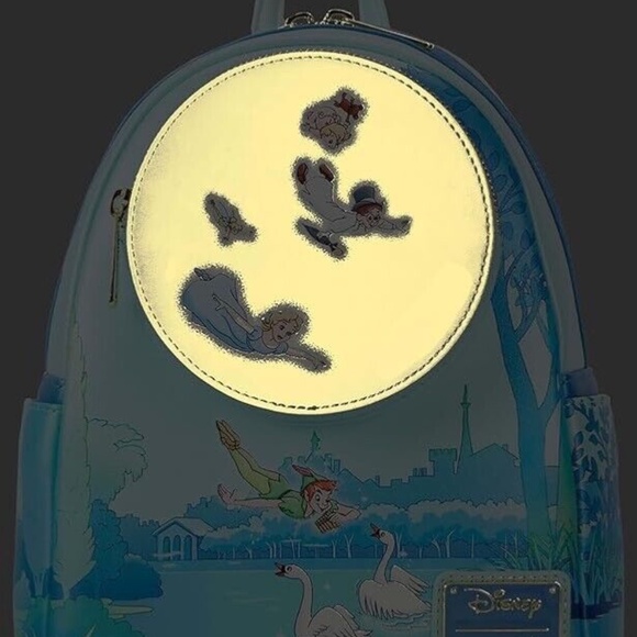 Loungefly Disney Peter Pan You Can Fly Glow Mini Backpack - NWT - Picture 9 of 12